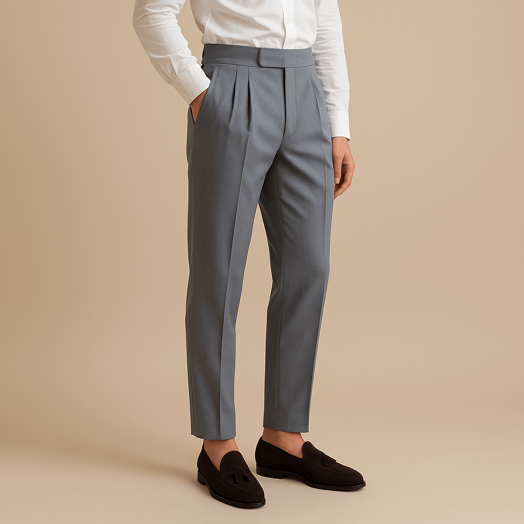 Domoir | High-Waisted Pleated Trousers