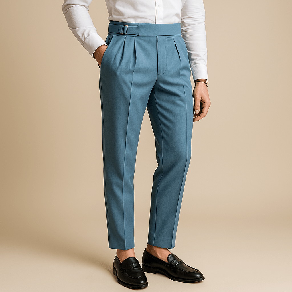 Domoir | High-Waisted Pleated Trousers