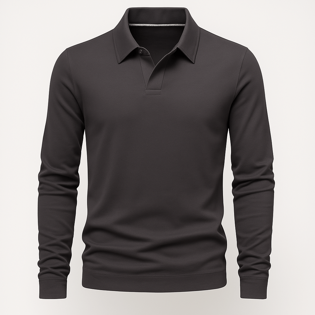 Domoir | Long Sleeve Essentials Polo Shirt