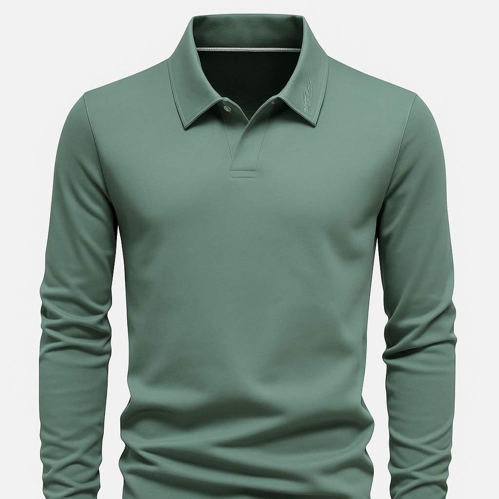 Domoir | Long Sleeve Essentials Polo Shirt