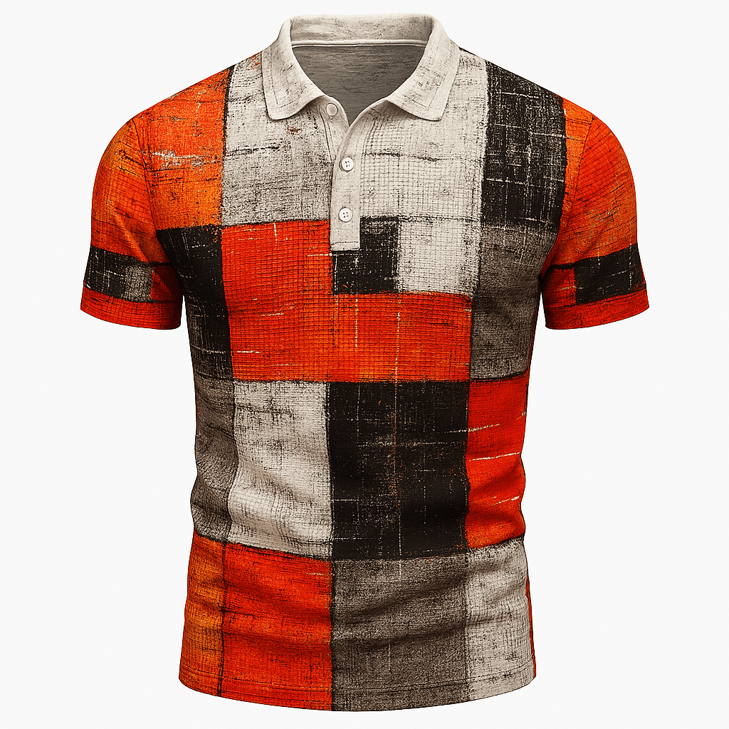 Domoir | Printed Cotton Polo Shirt