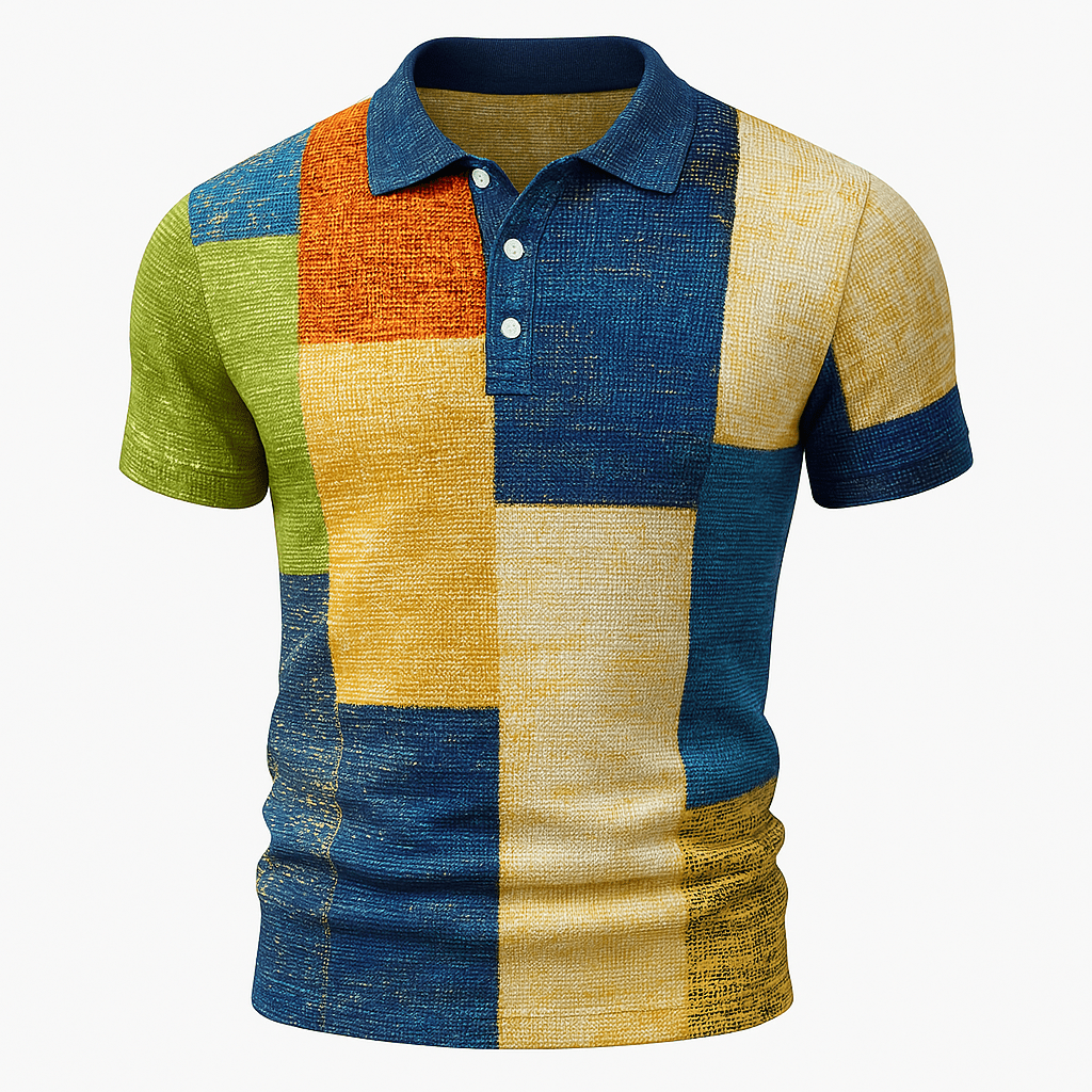 Domoir | Printed Cotton Polo Shirt