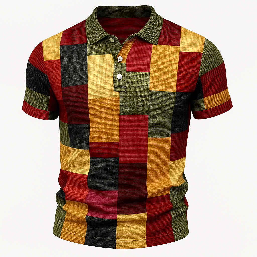 Domoir | Printed Cotton Polo Shirt
