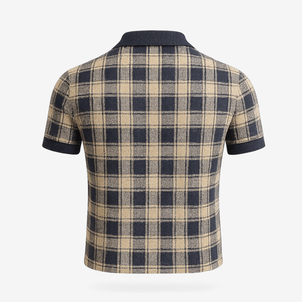 Domoir | Retro Check Polo Shirt