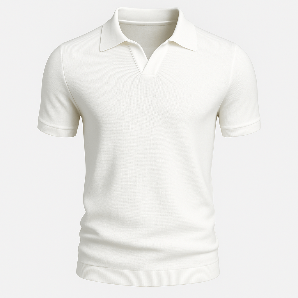 Domoir | Slim Fit V-Neck Polo Shirt