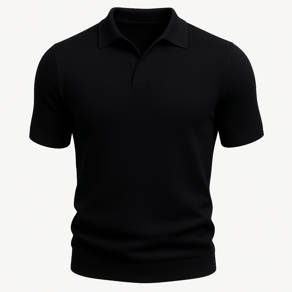 Domoir | Slim Fit V-Neck Polo Shirt