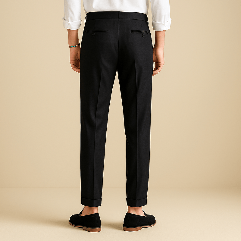 Domoir | Straight Fit Linen Trousers
