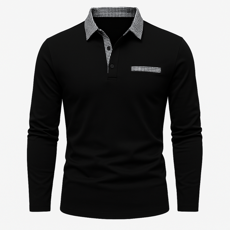 Domoir | Timeless Long Sleeve Polo Shirt