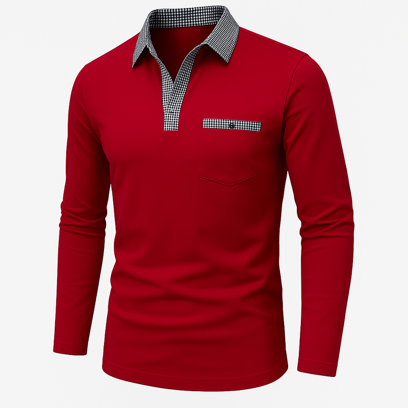 Domoir | Timeless Long Sleeve Polo Shirt