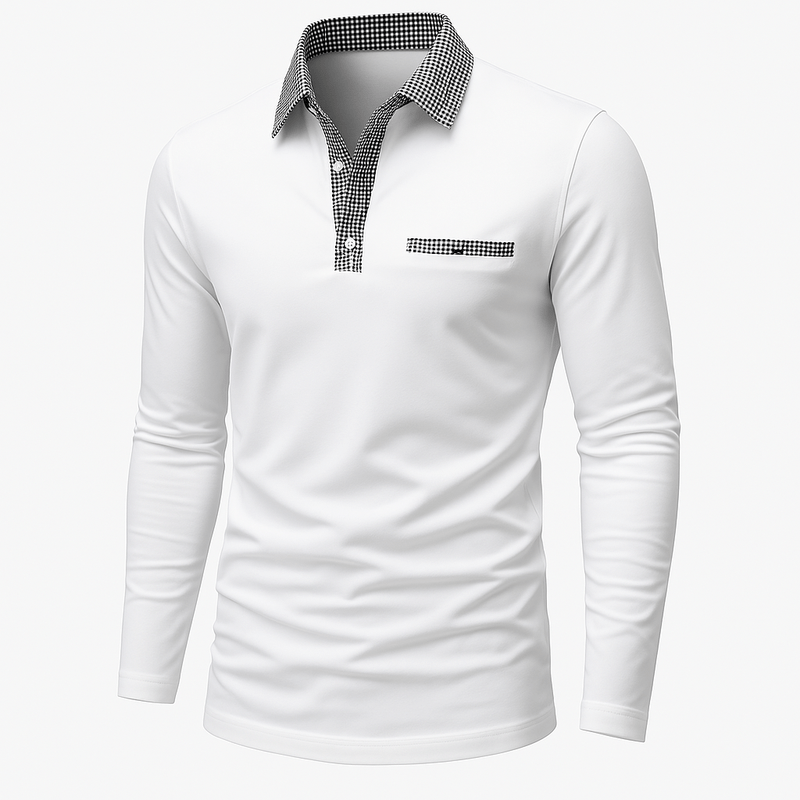 Domoir | Timeless Long Sleeve Polo Shirt