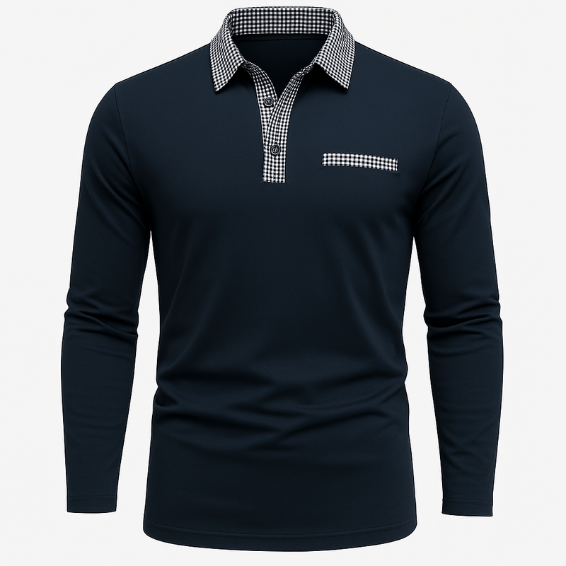 Domoir | Timeless Long Sleeve Polo Shirt