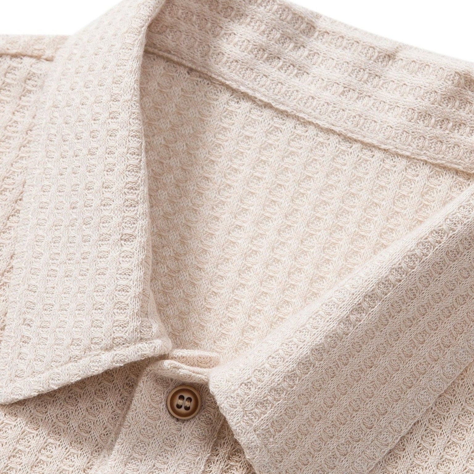 Domoir | Waffle Knit Polo Shirt