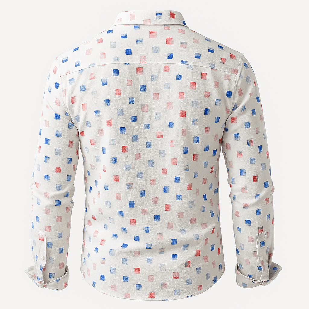 Domoir | Washed Denim Polo Shirt