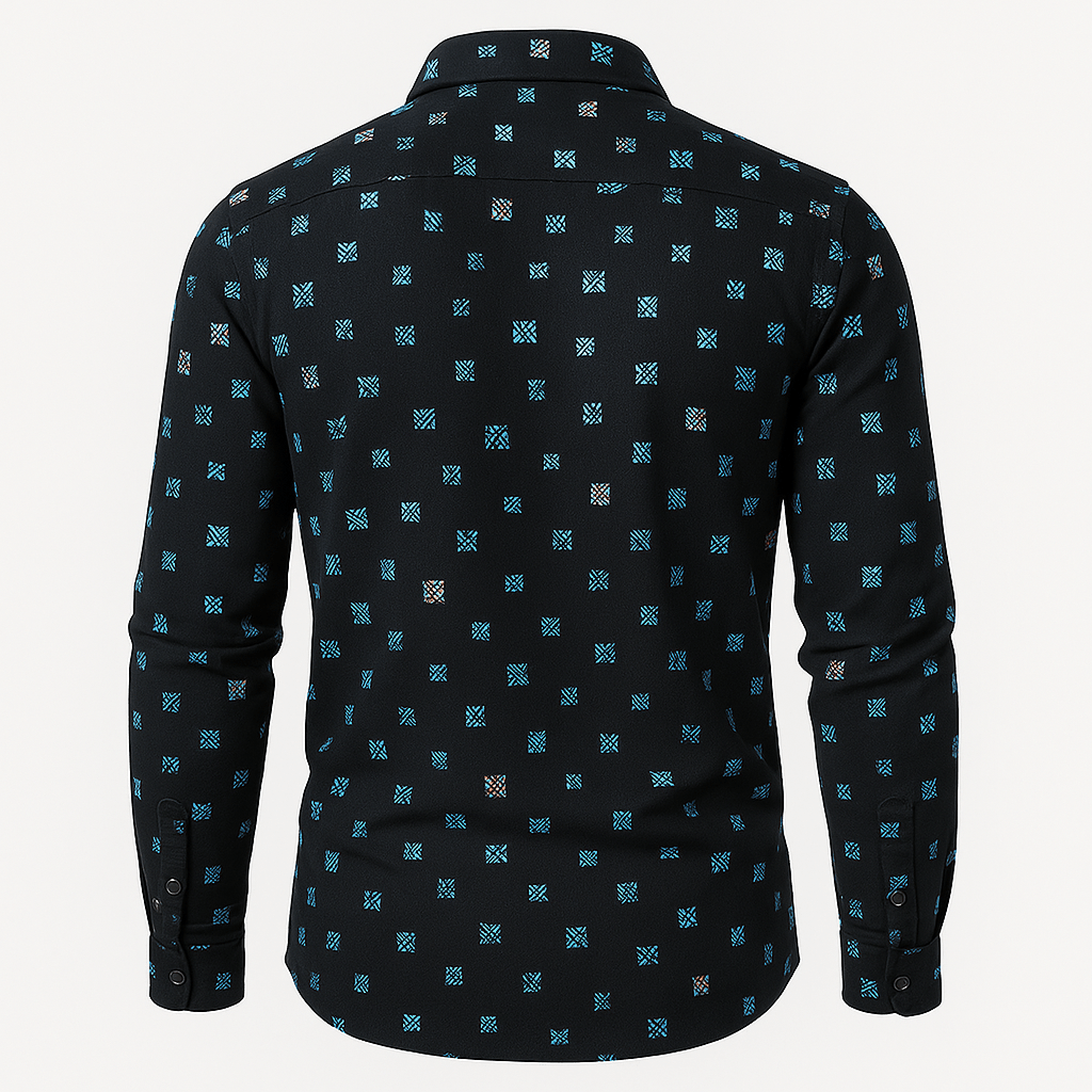 Domoir | Washed Denim Polo Shirt