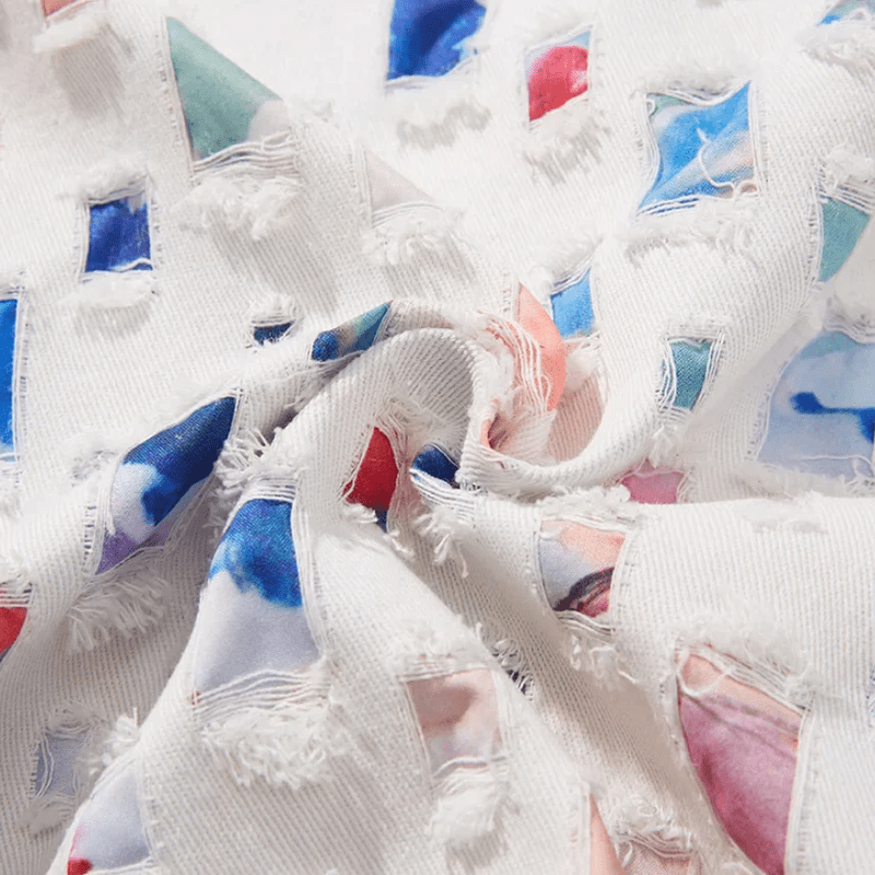 Domoir | Washed Denim Polo Shirt