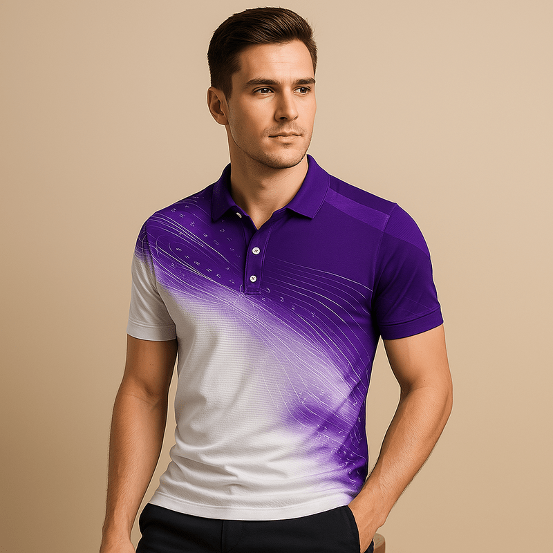 Domoir | Contrast Collar Polo Shirt