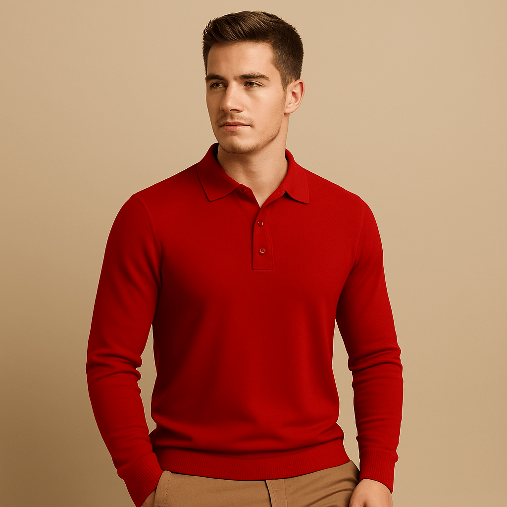 Domoir | Field Long Sleeve Polo Shirt
