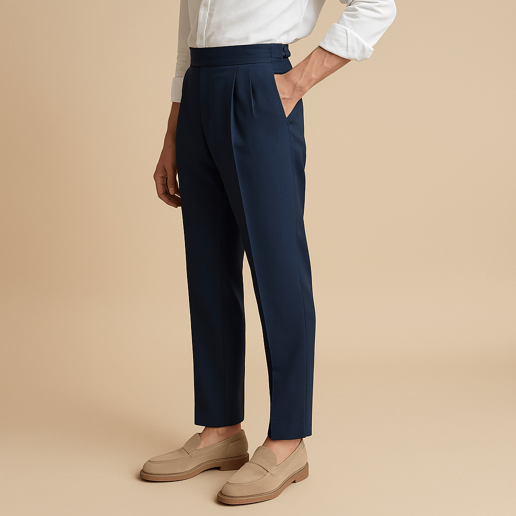 Domoir | High-Waisted Pleated Trousers