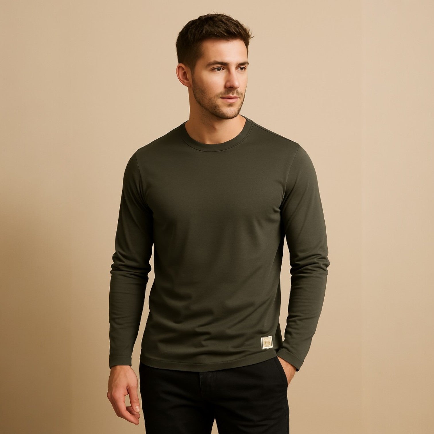 Domoir | Long Sleeve Cotton Tee