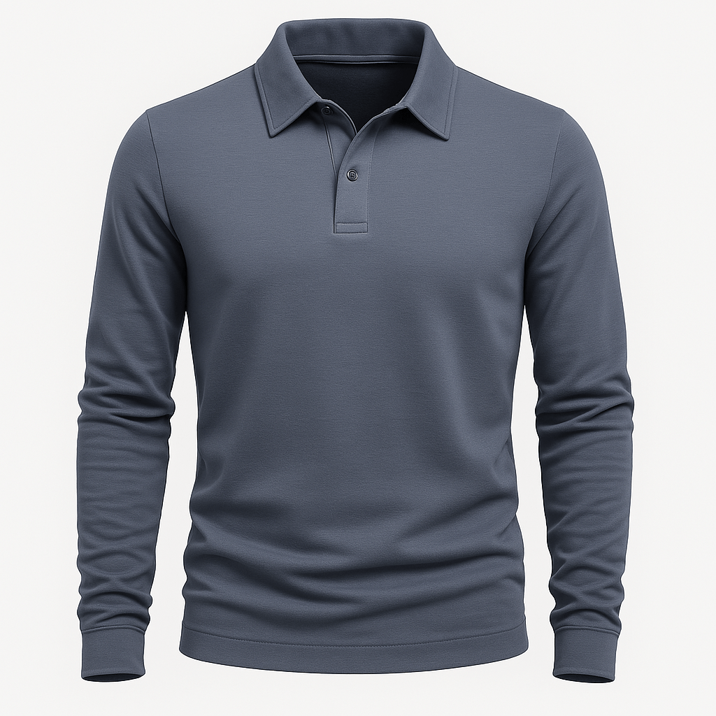 Domoir | Long Sleeve Essentials Polo Shirt