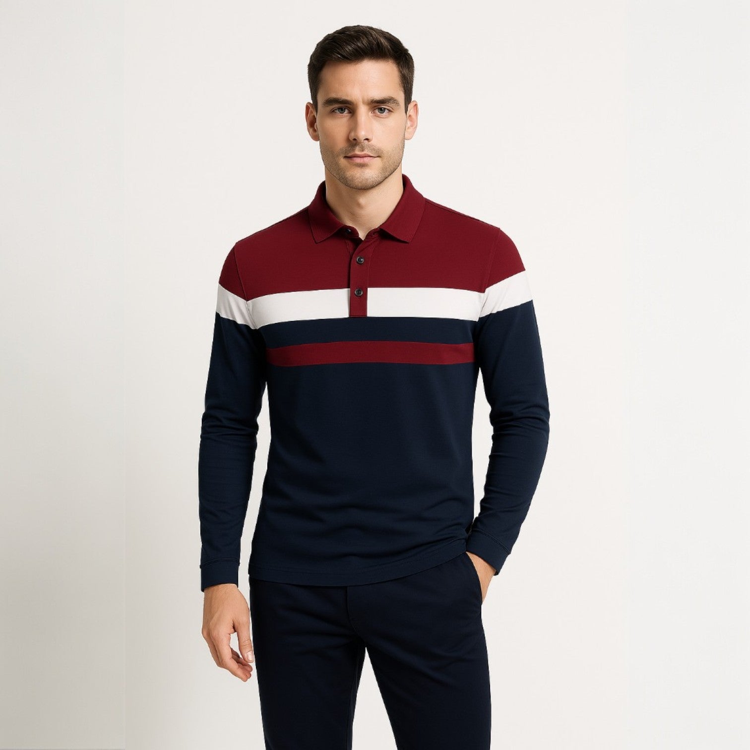 Domoir | Long Sleeve Polo Shirt