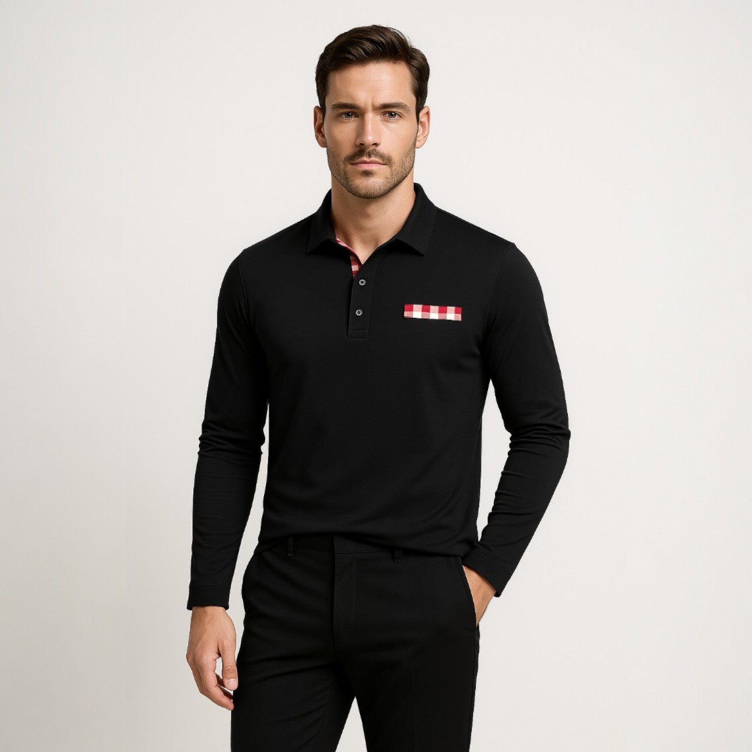Domoir | Patched Cotton Polo Shirt