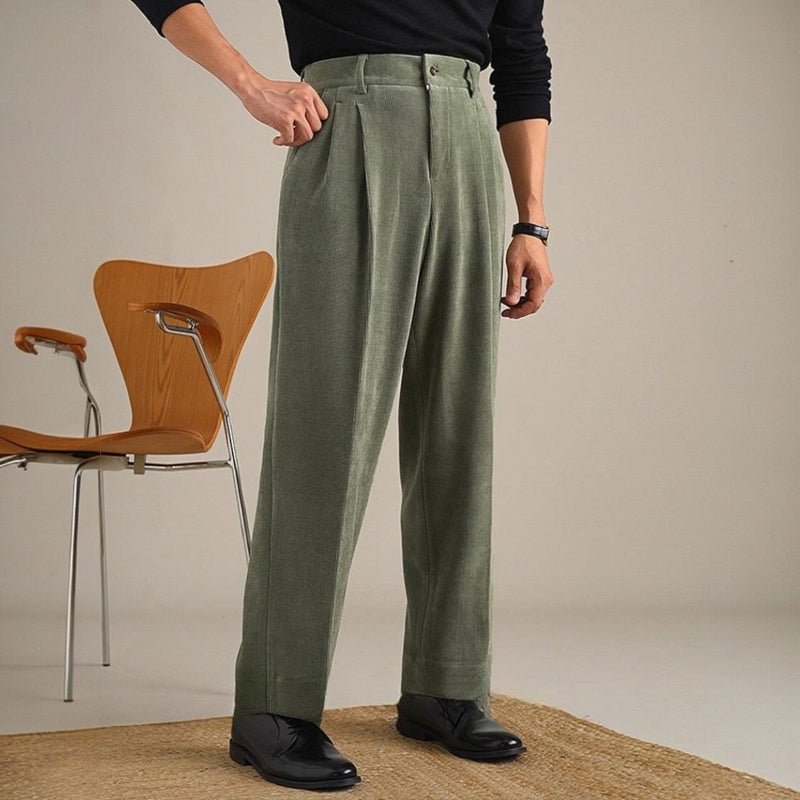 Domoir | Pleated Corduroy Trousers