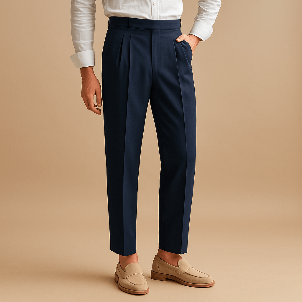 Domoir | Premium Cotton Tailored Trousers