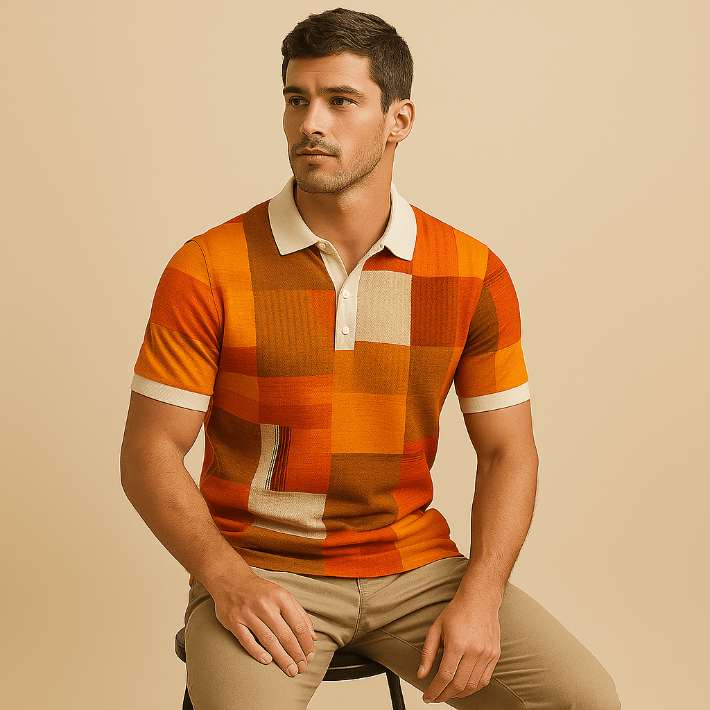 Domoir | Printed Cotton Polo Shirt