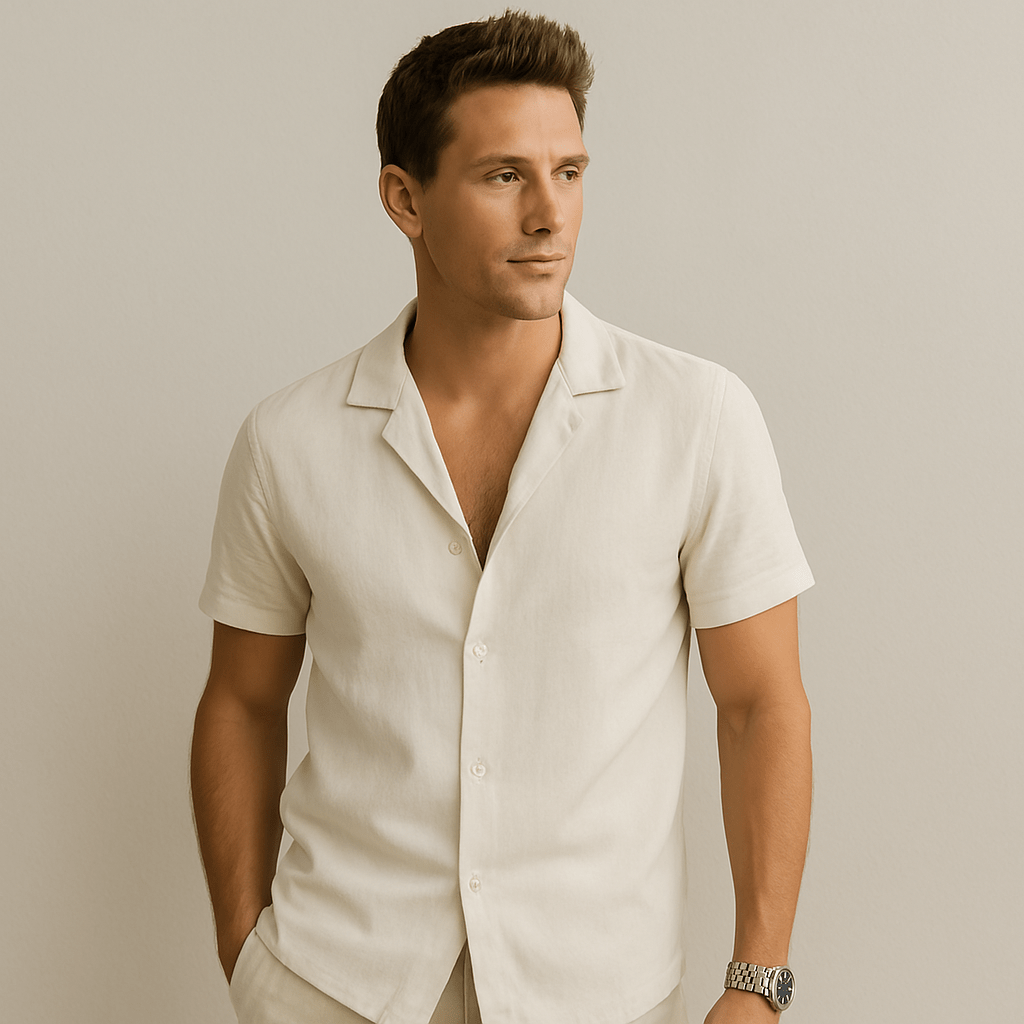 Domoir | Short Sleeve Linen Shirt