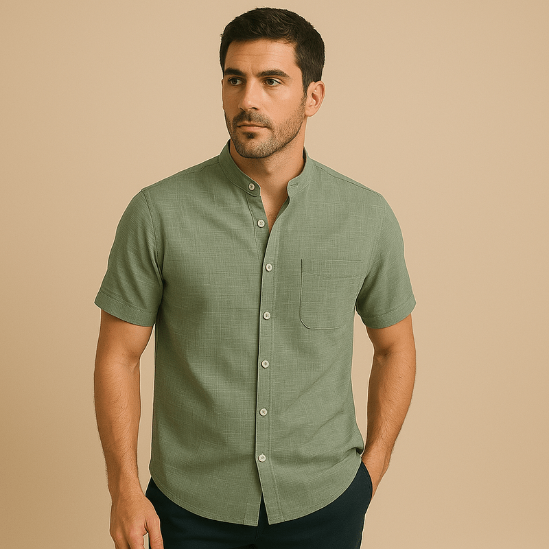 Domoir | Short Sleeve Linen Shirt