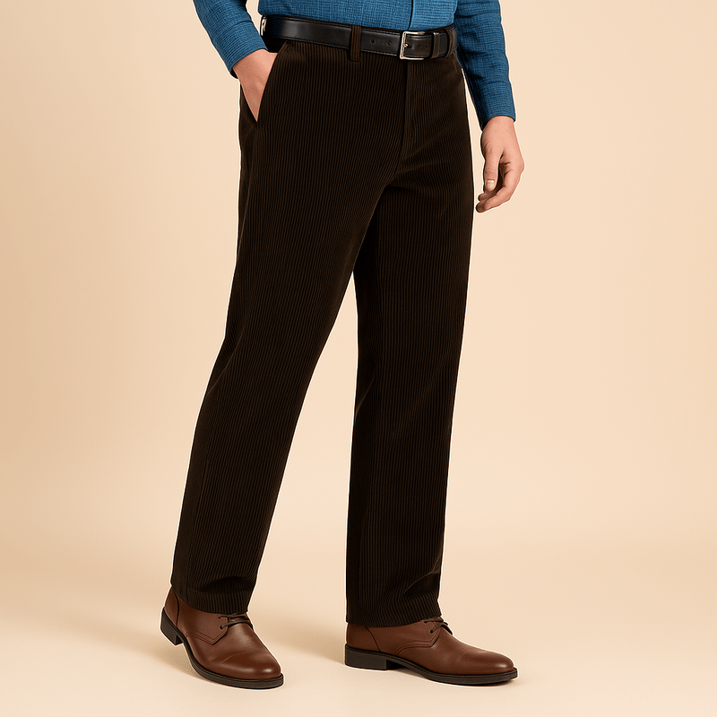 Domoir | Straight Cut Corduroy Trousers