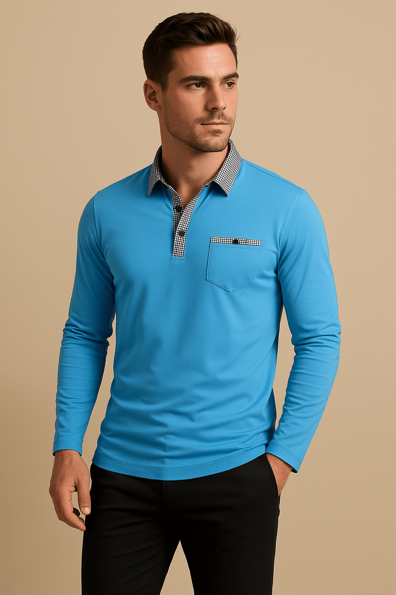 Domoir | Timeless Long Sleeve Polo Shirt
