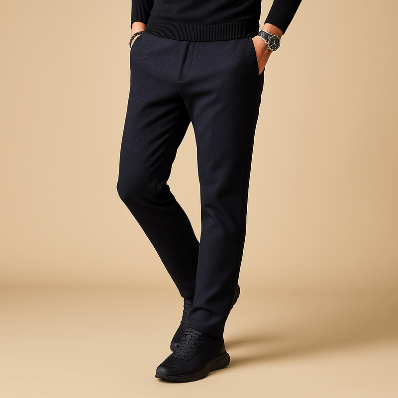 Domoir | Wool Blend Slim Trousers